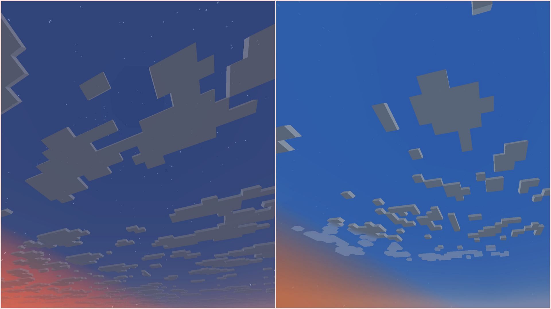 Cloud pattern has slightly changed in the summer game drop (Image via Sportskeeda Gaming || Mojang Studios)